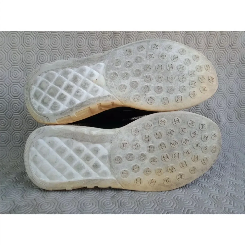 CHANEL Low Top 37 Nylon Multi Cc Logo Trainer Sneakers CC LG34763 Mesh & Fabric - Picture 11 of 12